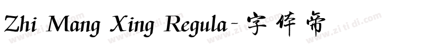 Zhi Mang Xing Regula字体转换